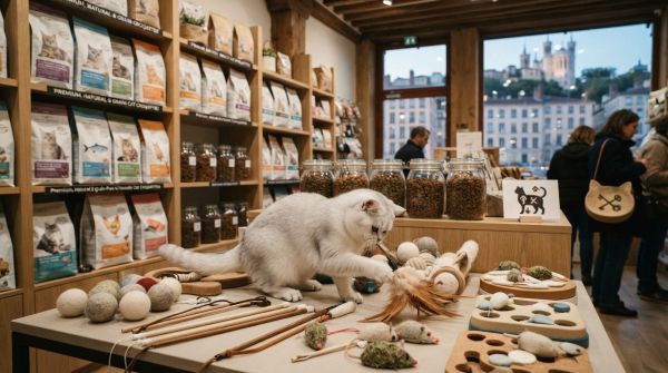 Meilleurs produits pour chats à Lyon : choix de jouets et croquettes